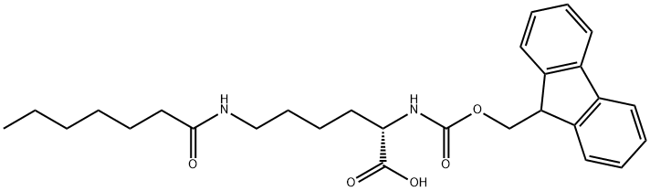 Fmoc-L-Lys(Heptanoyl)-OH Struktur