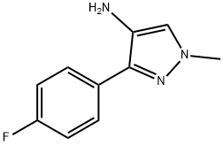 1H-Pyrazol-4-amine, 3-(4-fluorophenyl)-1-methyl- Struktur