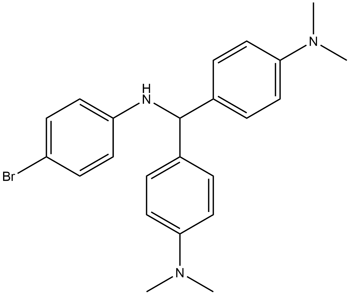 Benzenemethanamine, N-(4-bromophenyl)-4-(dimethylamino)-α-[4-(dimethylamino)phenyl]- Struktur