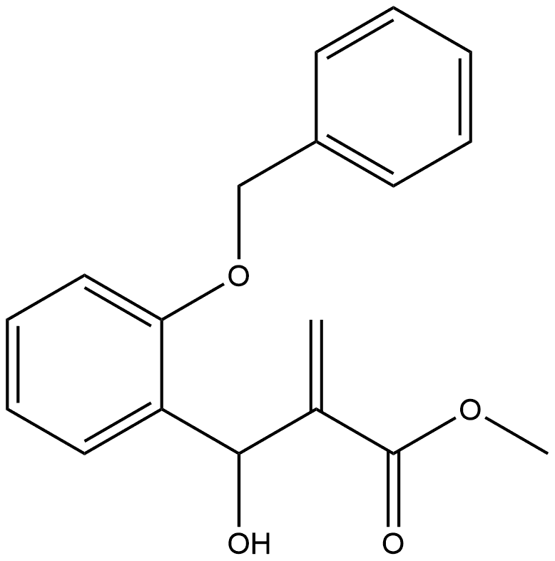 Benzenepropanoic acid, β-hydroxy-α-methylene-2-(phenylmethoxy)-, methyl ester Struktur