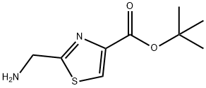 4-Thiazolecarboxylic acid, 2-(aminomethyl)-, 1,1-dimethylethyl ester Struktur