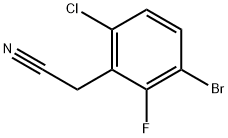 3-Bromo-6-chloro-2-fluorophenylacetonitrile Struktur