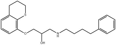 2-Propanol, 1-[(3,4-dihydro-2H-1-benzothiopyran-8-yl)oxy]-3-[(4-phenylbutyl)amino]- Struktur