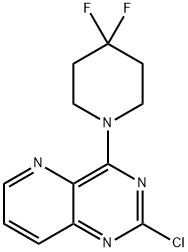 2-Chloro-4-(4,4-difluoropiperidin-1-yl)pyrido[3,2-d]pyrimidine Struktur