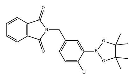 1H-Isoindole-1,3(2H)-dione, 2-[[4-chloro-3-(4,4,5,5-tetramethyl-1,3,2-dioxaborolan-2-yl)phenyl]methyl]- Struktur