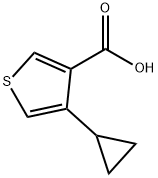 3-Cyclopropylthiophene-4-carboxylic acid Struktur