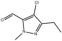 4-chloro-3-ethyl-1-methyl-1H-pyrazole-5-carbalde hyde Struktur