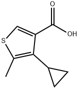 4-cyclopropyl-5-methylthiophene-3-carboxylic acid Struktur