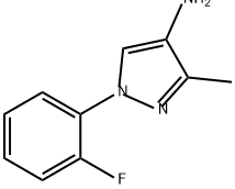 1H-Pyrazol-4-amine, 1-(2-fluorophenyl)-3-methyl- Struktur