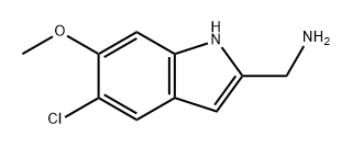 1H-Indole-2-methanamine, 5-chloro-6-methoxy- Struktur