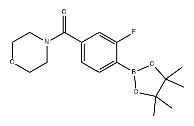 Methanone, [3-fluoro-4-(4,4,5,5-tetramethyl-1,3,2-dioxaborolan-2-yl)phenyl]-4-morpholinyl- Struktur