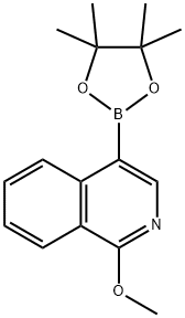 Isoquinoline, 1-methoxy-4-(4,4,5,5-tetramethyl-1,3,2-dioxaborolan-2-yl)- Struktur