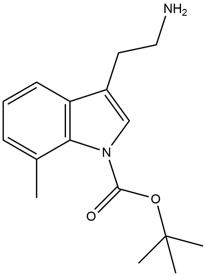 1,1-Dimethylethyl 3-(2-aminoethyl)-7-methyl-1H-indole-1-carboxylate Struktur