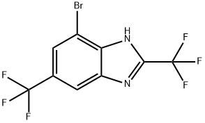 4-Bromo-2,6-bis(trifluoromethyl)-1H-benzimidazole Struktur