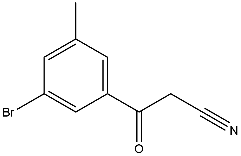 3-Bromo-5-methylbenzoylacetonitrile Struktur