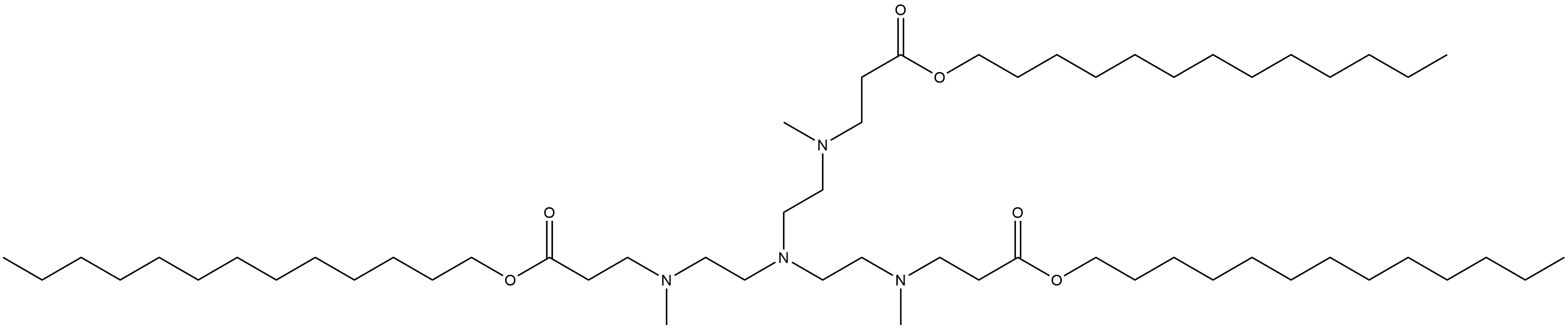 β-Alanine, N,N',N''-(nitrilotri-2,1-ethanediyl)tris[N-methyl-, 1,1',1''-tritridecyl ester Struktur