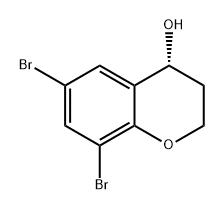 2H-1-Benzopyran-4-ol, 6,8-dibromo-3,4-dihydro-, (4R)- Struktur