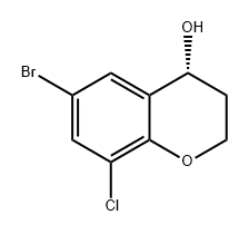 2H-1-Benzopyran-4-ol, 6-bromo-8-chloro-3,4-dihydro-, (4R)- Struktur