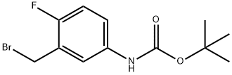 5-Amino-2-fluorobenzyl bromide, N-BOC protected Struktur