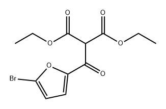 Propanedioic acid, 2-[(5-bromo-2-furanyl)carbonyl]-, 1,3-diethyl ester Struktur