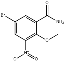 Benzamide, 5-bromo-2-methoxy-3-nitro- Struktur