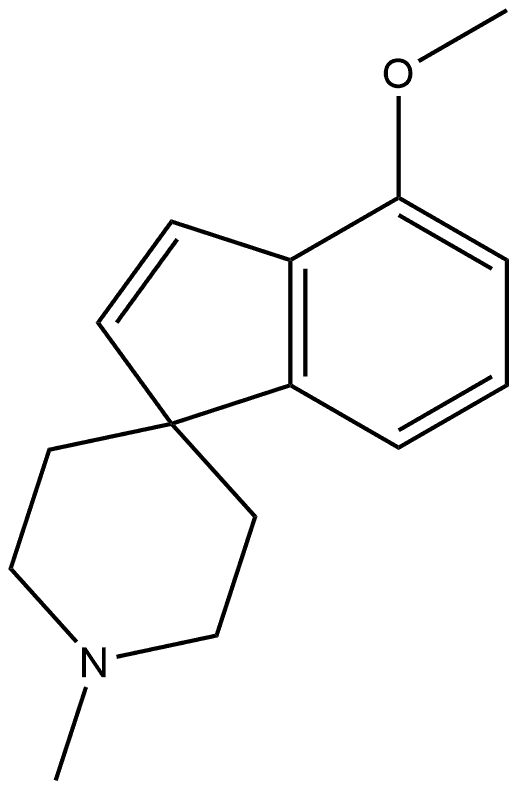 4-Methoxy-1′-methylspiro[1H-indene-1,4′-piperidine Struktur