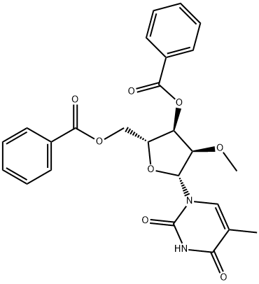 3',5'-Di-O-benzoyl-2'-O-methyl-5-methyluridine Struktur