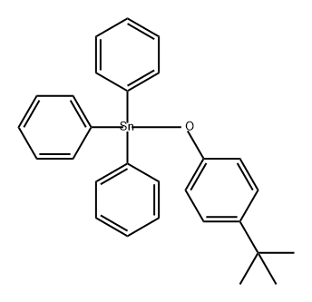 Stannane, [4-(1,1-dimethylethyl)phenoxy]triphenyl- Struktur