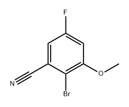 Benzonitrile, 2-bromo-5-fluoro-3-methoxy- Struktur