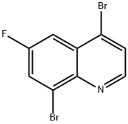 4,8-Dibromo-6-fluoroquinoline Struktur