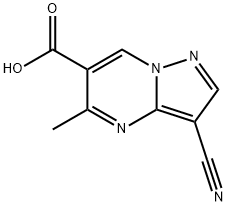 3-Cyano-5-methylpyrazolo[1,5-a]pyrimidine-6-carboxylic acid Struktur