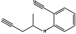 Benzonitrile, 2-[(1-methyl-3-butyn-1-yl)amino]- Struktur