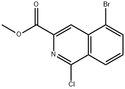 Methyl 5-bromo-1-chloro-3-isoquinolinecarboxylate Struktur