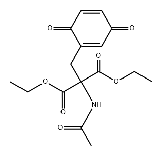 Propanedioic acid, 2-(acetylamino)-2-[(3,6-dioxo-1,4-cyclohexadien-1-yl)methyl]-, 1,3-diethyl ester