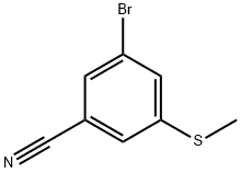 Benzonitrile, 3-bromo-5-(methylthio)- Struktur