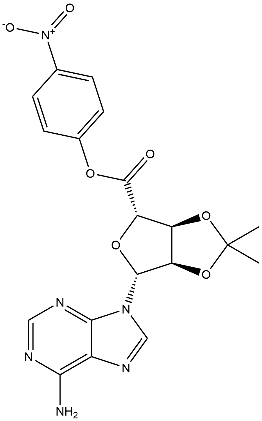 β-D-Ribofuranuronic acid, 1-(6-amino-9H-purin-9-yl)-1-deoxy-2,3-O-(1-methylethylidene)-, 4-nitrophenyl ester