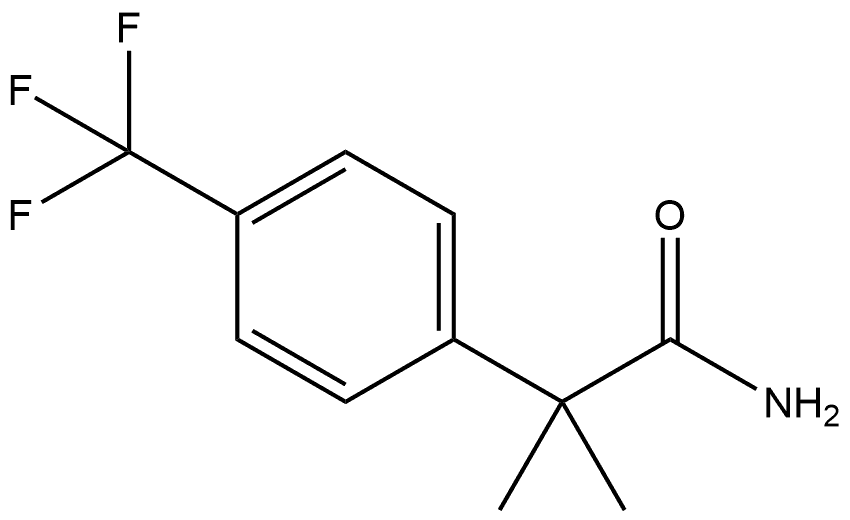 2-methyl-2-[4-(trifluoromethyl)phenyl]propanamide Struktur