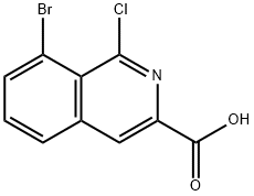 3-Isoquinolinecarboxylic acid, 8-bromo-1-chloro- Struktur