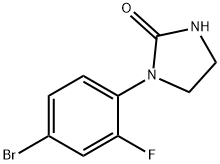 1-(4-Bromo-2-fluoro-phenyl)imidazolidin-2-one Struktur