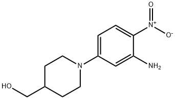 [1-(3-Amino-4-nitrophenyl)piperidin-4-yl]methanol Struktur