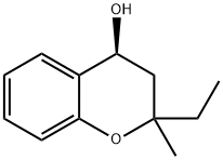 2H-1-Benzopyran-4-ol, 2-ethyl-3,4-dihydro-2-methyl-, (4S)- Struktur