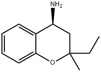 2H-1-Benzopyran-4-amine, 2-ethyl-3,4-dihydro-2-methyl-, (4S)- Struktur