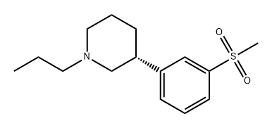 Piperidine, 3-[3-(methylsulfonyl)phenyl]-1-propyl-, (3R)- Struktur