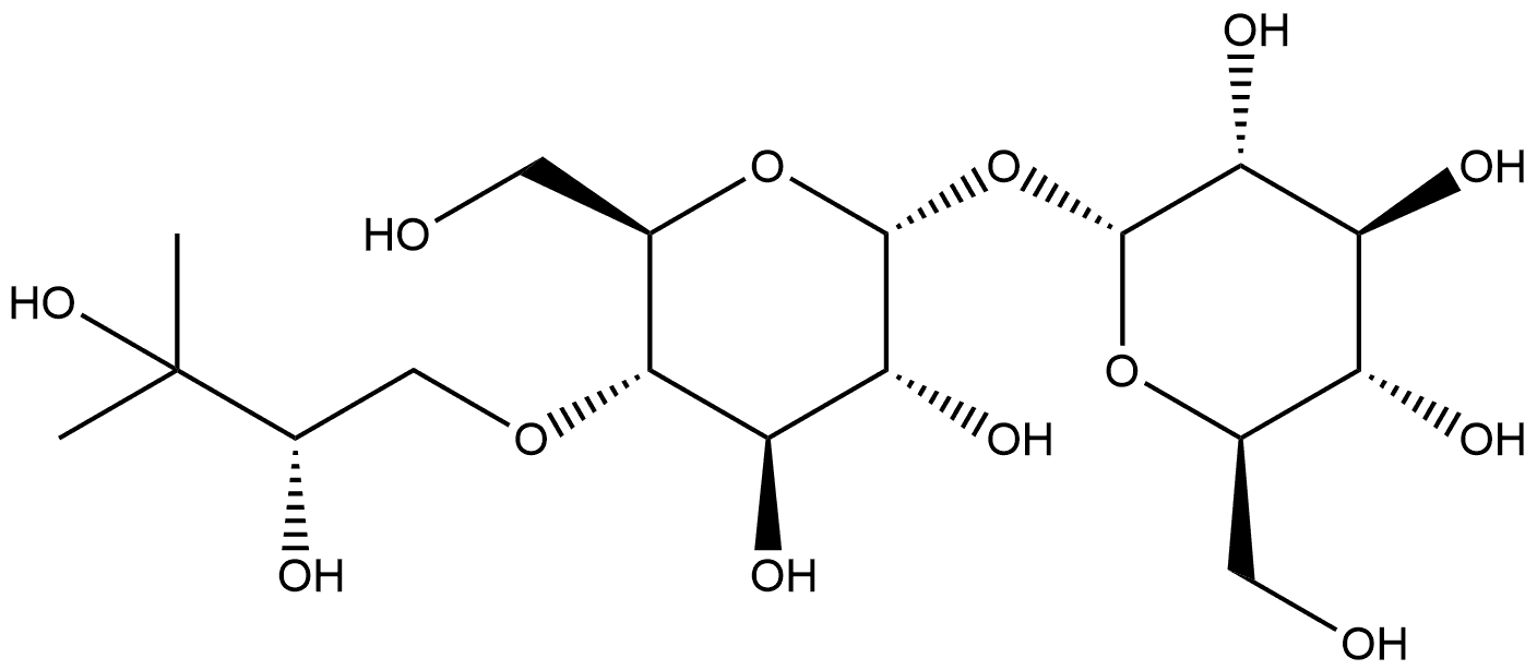 α-D-Glucopyranoside, α-D-glucopyranosyl 4-O-[(2S)-2,3-dihydroxy-3-methylbutyl]- Struktur