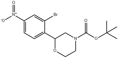 tert-Butyl 2-(2-bromo-4-nitrophenyl)morpholine-4-carboxylate Struktur