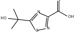 1,2,4-Oxadiazole-3-carboxylic acid, 5-(1-hydroxy-1-methylethyl)- Struktur