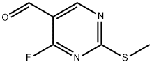 5-Pyrimidinecarboxaldehyde, 4-fluoro-2-(methylthio)- Struktur