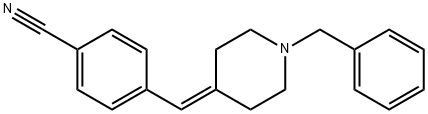 Benzonitrile, 4-[[1-(phenylmethyl)-4-piperidinylidene]methyl]- Struktur