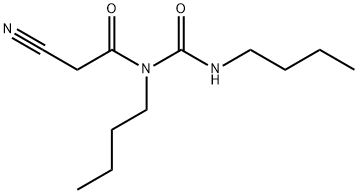 Acetamide, N-butyl-N-[(butylamino)carbonyl]-2-cyano- Struktur