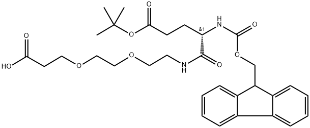 Fmoc-Glu(OtBu)-CONH-PEG2-propanoic acid Struktur